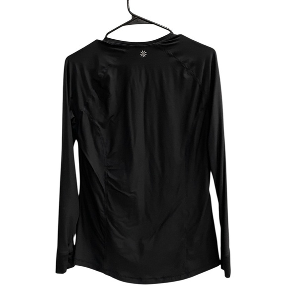 ATHLETA Floral Fade Zip Rash guard Black Size Large - Picture 3 of 8